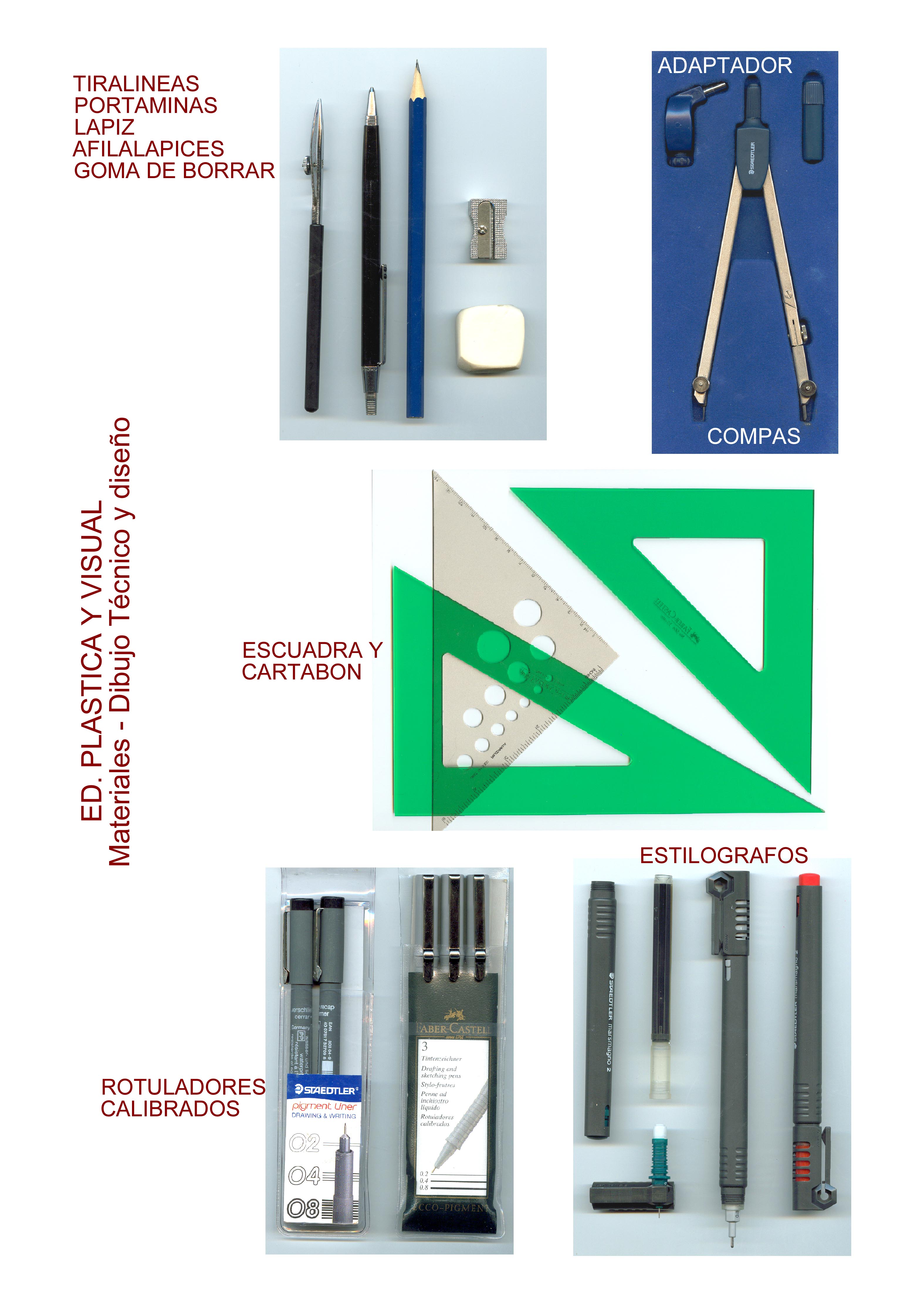 Útiles dibujo técnico